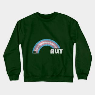 Grunge Transgender Pride - Ally Crewneck Sweatshirt